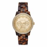 Gold Lady Quartzhorloge met Resin Band Michael Kors , Yellow , Dames