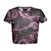 Top met een patroon Versace Jeans Couture , Black , Dames