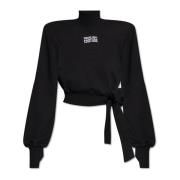 Sweatshirt met logo Versace Jeans Couture , Black , Dames