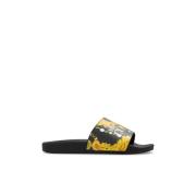 Slides met logo Versace Jeans Couture , Black , Dames