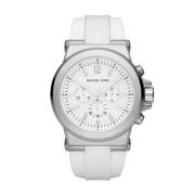 Wit Siliconen Quartz Herenhorloge Michael Kors , White , Heren