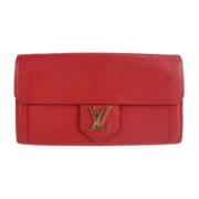 Pre-owned Leather wallets Louis Vuitton Vintage , Red , Dames