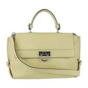 Pre-owned Fabric handbags Salvatore Ferragamo Pre-owned , Beige , Dame...