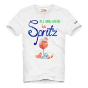 Klassiek Katoenen T-Shirt MC2 Saint Barth , White , Heren