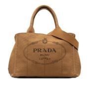 Pre-owned Canvas prada-bags Prada Vintage , Brown , Dames