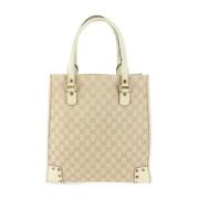 Pre-owned Canvas totes Gucci Vintage , Beige , Dames