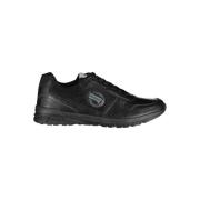 Zwarte Polyester Sneaker met Details Carrera , Black , Heren