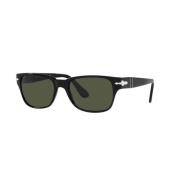 Rechthoekige zonnebril in diverse Havanas Persol , Black , Heren