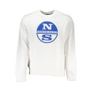 Witte Katoenen Sweatshirt met Logoprint North Sails , White , Heren