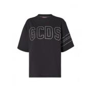 Sprankelend Logo Oversized T-shirt Gcds , Black , Dames