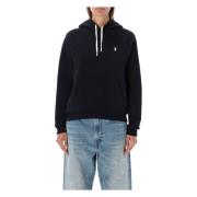 Zwart Gebreide Polo Classic Pony Hoodie Ralph Lauren , Black , Dames