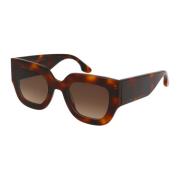 Stijlvolle zonnebril Vb606S Victoria Beckham , Brown , Dames