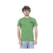 Logo Print Ronde Hals T-Shirt Cavalli Class , Green , Heren