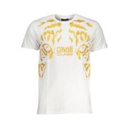 Print Logo Korte Mouw Tee Cavalli Class , White , Heren