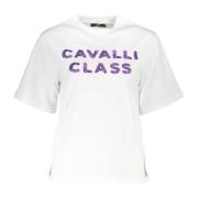 Stijlvolle Logo Print T-shirt Cavalli Class , White , Dames