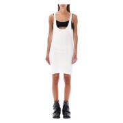 Witte Jersey Mini Jurk Aw24 The Attico , White , Dames