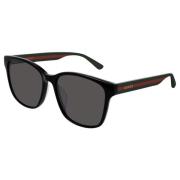 Zwart/Grijs Zonnebril Gg0417Sk Gucci , Black , Unisex