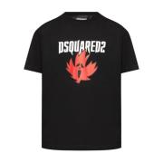 Stijlvolle Heren T-Shirts & Polos Collectie Dsquared2 , Black , Heren