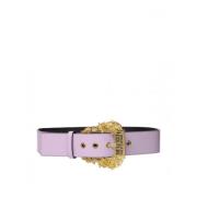 Barok Leren Riem Versace , Pink , Dames