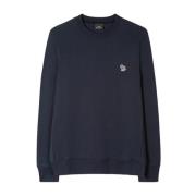 Donkerblauwe Zebra Logo Sweatshirt O-Neck Paul Smith , Blue , Heren