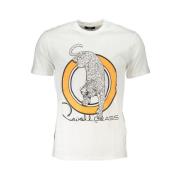 Gedrukt Ronde Hals T-Shirt Cavalli Class , White , Heren