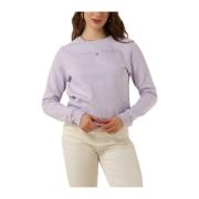 Lila Linear Crew Neck Sweater Tommy Jeans , Purple , Dames