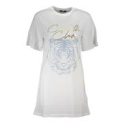 Dames Logo Print T-shirt Cavalli Class , White , Dames