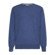 Luxe Sweaters Collectie Brunello Cucinelli , Blue , Heren