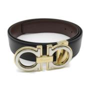 Pre-owned Fabric belts Salvatore Ferragamo Pre-owned , Black , Dames