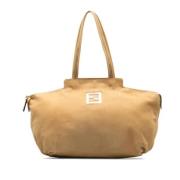 Pre-owned Leather totes Fendi Vintage , Beige , Dames