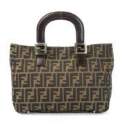 Pre-owned Canvas handbags Fendi Vintage , Brown , Dames