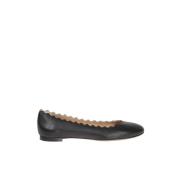 Leren balletflats Chloé , Black , Dames