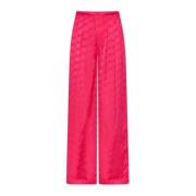 Wijde broek met monogram Balenciaga , Pink , Dames