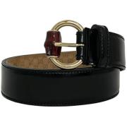 Pre-owned Leather belts Gucci Vintage , Black , Dames