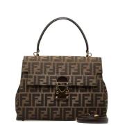 Pre-owned Canvas handbags Fendi Vintage , Brown , Dames