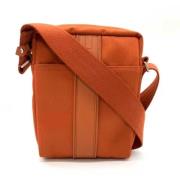 Pre-owned Fabric shoulder-bags Hermès Vintage , Brown , Dames