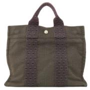 Pre-owned Fabric totes Hermès Vintage , Brown , Dames