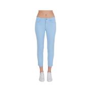 Turquoise Slim Fit Modieuze Broek Armani Exchange , Blue , Dames