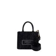 Athena Crossbody Leren Zwarte Tas Versace , Black , Dames