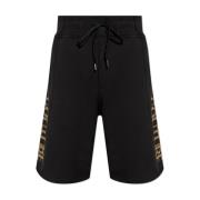 Shorts met logo Versace Jeans Couture , Black , Heren