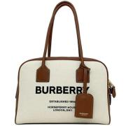 Pre-owned Canvas shoulder-bags Burberry Vintage , Beige , Dames