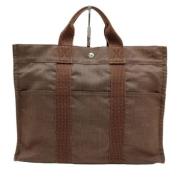 Pre-owned Fabric totes Hermès Vintage , Brown , Dames