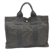 Pre-owned Fabric totes Hermès Vintage , Black , Dames