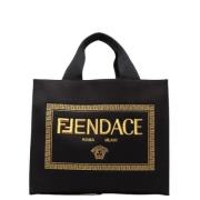 Pre-owned Canvas totes Fendi Vintage , Black , Dames