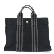 Pre-owned Fabric totes Hermès Vintage , Black , Dames