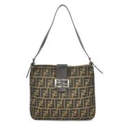 Pre-owned Canvas shoulder-bags Fendi Vintage , Brown , Dames