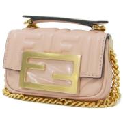 Pre-owned Leather shoulder-bags Fendi Vintage , Pink , Dames