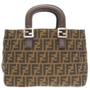 Pre-owned Canvas handbags Fendi Vintage , Brown , Dames