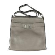 Pre-owned Leather shoulder-bags Fendi Vintage , Gray , Dames