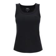 Agathe Tank Top met Flocked Logo A.p.c. , Black , Dames